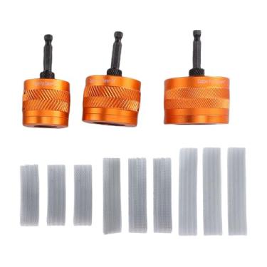 Imagem de Hyuduo Conjunto de Limpador de Tubos de Cobre Acessórios de Broca de Haste Hexagonal de 1/4 de Polegada Com 9 Tiras de Escova de Limpeza para Tubos de 1/2 3/4 de Polegada Removedor