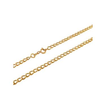 Imagem de Colar Corrente Feminina Groumet Oca 2,7mm 45cm Ouro 18k 750 Legítimo C/Estojo