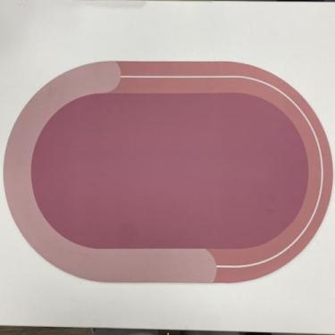 Imagem de KIT1~KIT4 Tapete Banheiro Super Antiderrapante Absorvente de Secagem Rápida Para Banheiro/Cozinha/Porta De Entrada (4,Rosa(Redondo))