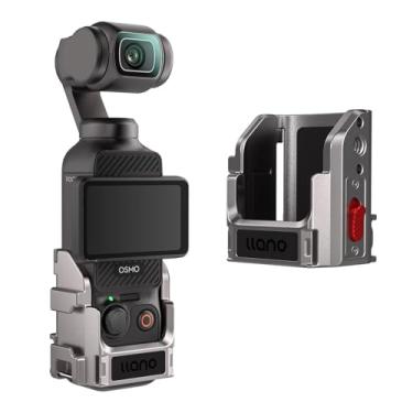 Imagem de llano Gaiola protetora de alumínio para DJI Osmo Pocket 3, acessórios de adaptador de expansão com trava de liberação rápida, gaiola leve para câmera com rosca de 1/10.2 cm, suportes GoPro e ação