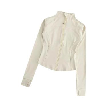 Imagem de Jaqueta De Fitness Feminina Slim-Fit Com Gola Alta E Zíper Completo, R