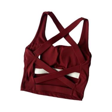 Imagem de Top De Yoga Feminino Respirável Com Efeito Push up Para Fitness E Corr