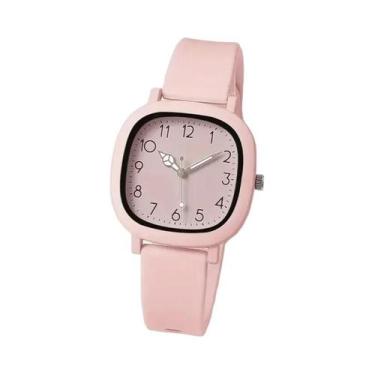 Imagem de Relógio De Pulso Feminino De Moda Com Mostrador Quadrado E Pulseira De