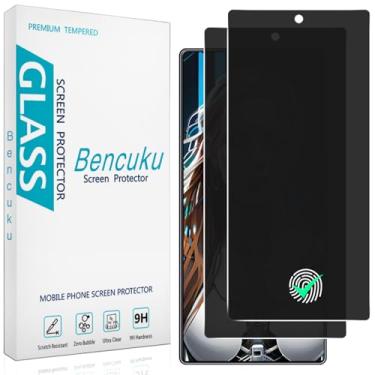 Imagem de Bencuku Pacote com 2 protetores de tela de privacidade para ZTE Nubia Red Magic 11 Pro/11 Pro+ vidro temperado antiespião, dureza 9H, antiarranhões, sem bolhas