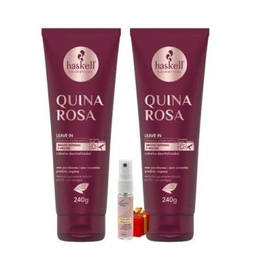 Imagem de Kit 2 Leave in Haskell Creme De Pentear Quina Rosa 240gr + Presente Lo