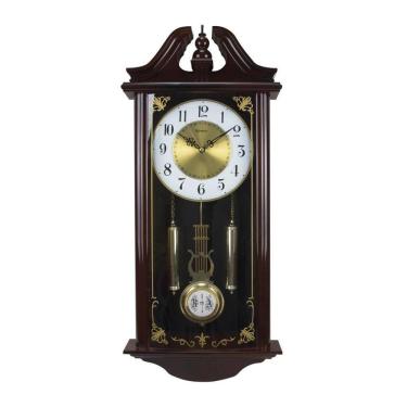 Imagem de Relógio De Parede Pêndulo Musical Plástico Herweg 6446-84