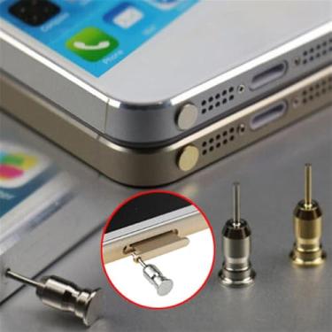 Imagem de Karlak Plugue, Capa de Fone de Ouvido 3,5 Mm e Agulha Cartão SIM para Telefone Android Com Material Metálico