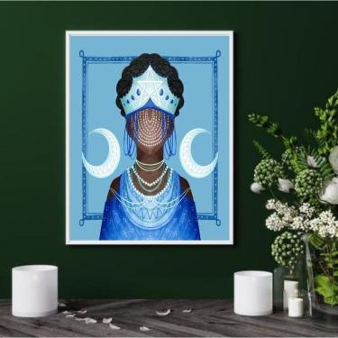 Imagem de Quadro Orixá Iemanjá Negra - Candomblé 60X48Cm