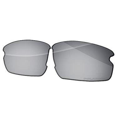 Imagem de Ensky Lentes de reposição HardyShield para óculos de sol Oakley Flak 2.0 Asian Fit OO9271 61 mm - Silver Moon