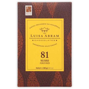 Imagem de Chocolate Amargo 81% Cacau Rio Purus Luisa Abram 80g