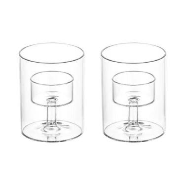 Imagem de Suporte De Vela De Vidro Transparente Para Decoração De Casamentos, Fe