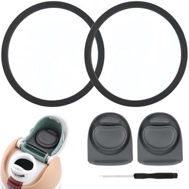 Imagem de Joshey Pacote com 4 peças de substituição e rolha de vedação de borracha, compatível com Owala Freesip 680 g 947 ml tampa de bico de garrafa - peças de reposição de vedação de silicone (cinza)