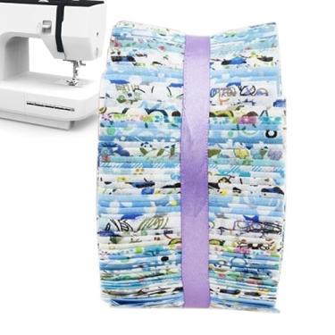 Imagem de Tecido Jelly Roll, Tiras de Algodão Pré-Cortadas para Artesanato - Acessório de Costura Artesanal para Bolsas Acolchoadas Roupas de Boneca, Vestidos, Capas de Almofada Toalhas de Mesa