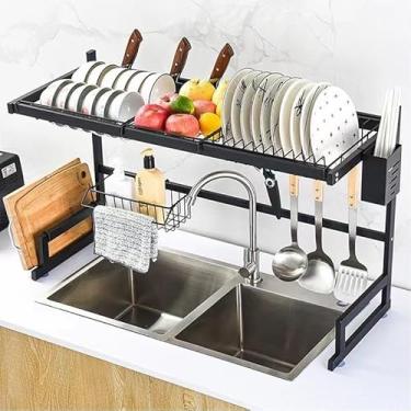 Imagem de 65CM Escorredor de Louça Suspenso Cozinha Kitchen Rack Aço Inox