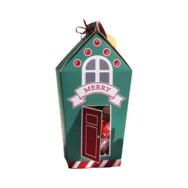 Imagem de Caixa De Presente De Natal Com Biscoitos, Doces E Nougat Em Forma De F