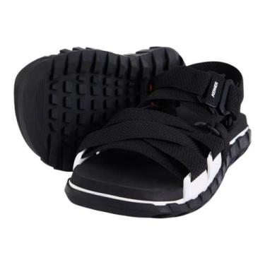 Imagem de Chinelo Kenner Megah Z Elástico Tramado Masculino Preto, Preto, 41