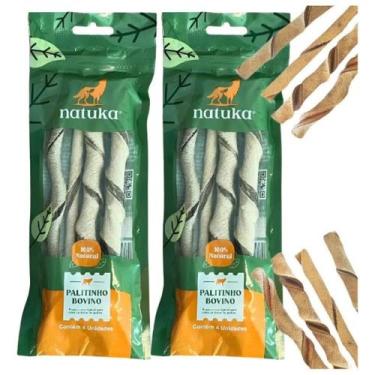 Imagem de Mordedor 100% Natural Pet Palitinho de Couro Bovino 4un para Cachorro 