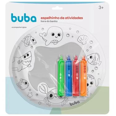 Imagem de Espelho Atividades Hora do Banho Colorir GIZ Cera Bebe Buba