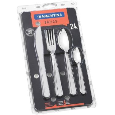Imagem de Faqueiro Tramontina 24 Peças Búzios Com Láminas E Cabos De Aço Inox 23799075