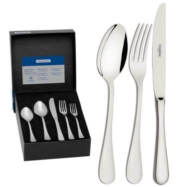 Imagem de Faqueiro Tramontina Classic Em Aço Inox Facas De Mesa Forjadas Acabamento Brilho 30 Peças