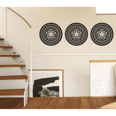 Imagem de Adesivo De Parede Decorativos De 3 Mandala Para Sua Sala