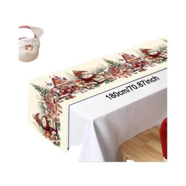 Imagem de Caminho De Mesa Vintage Feliz Natal Decoração De Festa Estilo Fazenda 