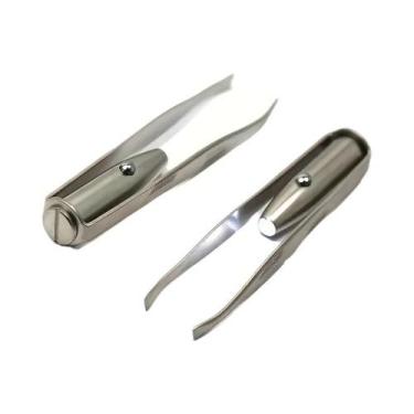 Imagem de Pinça De Sobrancelha Com Luz LED: Design Inteligente Aprimorado Para M