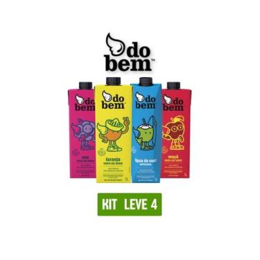 Imagem de Kit 4 sucos do bem 100% 1llaranja, uva, maça + água de coco - TIAL