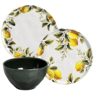 Imagem de Aparelho de Jantar 12 Peças Cerâmica Porto Brasil Mesa Posta Pratos Ra