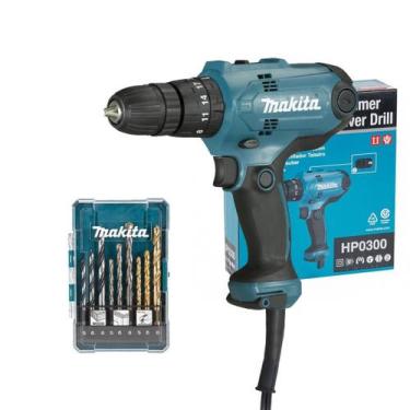 Imagem de Furadeira Parafusad Impcto Makita 3/8 320W Hp0300 + Brocas, 110V