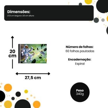 Imagem de Caderno de Cartografia e Desenho Outer Space - Sortido - Animativa