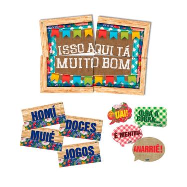 Imagem de Kit Festa Junina Decoração De Parede Para Comemoração Arraiá