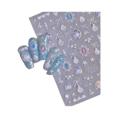 Imagem de Adesivos Decorativos Para Unhas Em Forma De Bolha De Gato Brilhante 5D