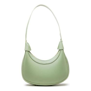 Imagem de Bolsa Hobo Meia Lua De Ombro Pequena Estilo Retrô - JS Bolsas, Verde