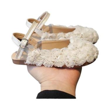 Imagem de Sandálias Florais De Princesa Para Meninas, Sola Macia, Confortáveis, 