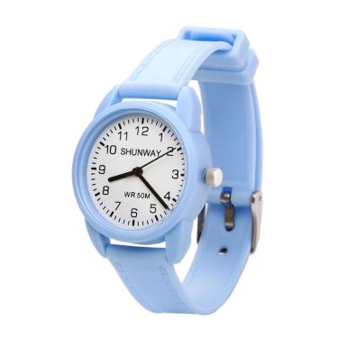 Imagem de Relógio Analógico Unissex Azul Claro moderno - Tudo em Caixa