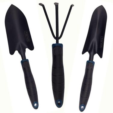 Imagem de Kit Jardim Com Pazinha Larga/Estreita E Um Ancinho De 3 Dentes