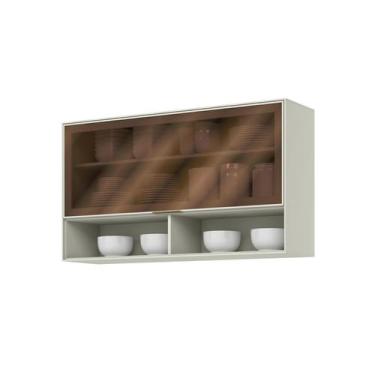 Imagem de Armário Aéreo Porta Basculante com Vidro Reflecta Fineze C653 Areia HP