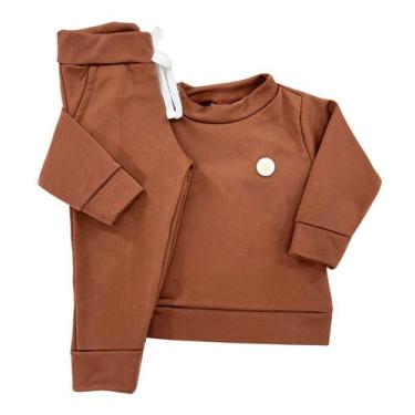 Imagem de Conjunto Infantil Inverno Liso Helanca Péluciada Térmica - Fofotinhos,