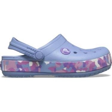 Imagem de Sandália Crocs Crocband Glow Confetti Band Clog T Blue Haze/Multi-Unissex