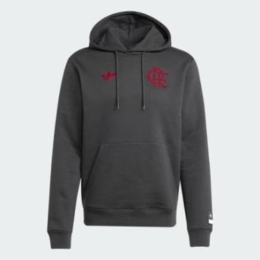 Imagem de Moletom Flamengo Adidas VRCT com Capuz - Cinza JF0440-Masculino