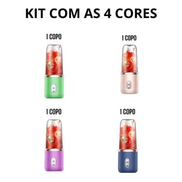 Imagem de Espremedor Portátil OEM Popyo Mini Liquidificador 400 ml com 6 Lâminas em Inox e Copo em PC com Carregamento USB Bivolt