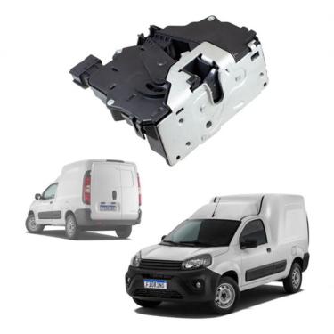 Imagem de Fechadura Elétrica Interna Preta para Porta Traseira Modelo F103 Compatível com Fiat Fiorino G2 Após 2013 Acionamento