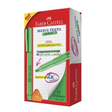 Imagem de Marca Texto Faber-Castell Grifpen Ponta Fina com Corpo Ergonômico Traço Suave Caixa com...