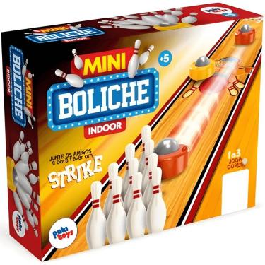 Imagem de Jogo de Boliche Infantil Mini Boliche 5+ Educativo Indoor para Até 3 Jogadores com Pista Compacta Amarelo Paki Toys