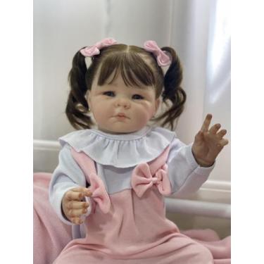 Imagem de Bebê Reborn Realista 50cm de Altura e 35cm de Largura, Cabelo Fio a Fi