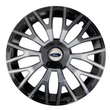 Imagem de Calota esportiva triton 14 black graphite + emblema resinado ford - Ga