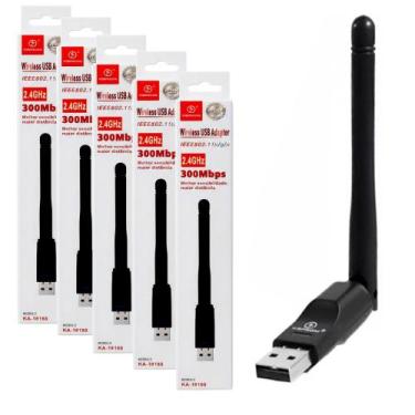 Imagem de 5 Placas de Rede Sem Fio Wireless Antena USB Kapbom Atacado