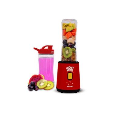 Imagem de Liquidificador individual mallory mickey mouse 300w com 2 copos 600ml 