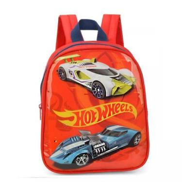 Imagem de Mini Mochila Escolar De Costas Passeio Menino Hot Wheels - Luxcel, Ver
